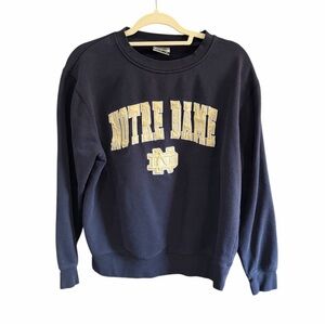VTG STADIUM ATHLETICS NOTRE DAME Sweatshirt Crewneck Y2K Embossed Blue M